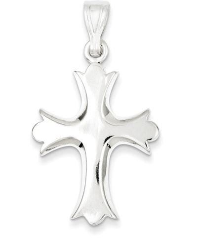 Sterling Silver Fleur De lis Cross Pendant