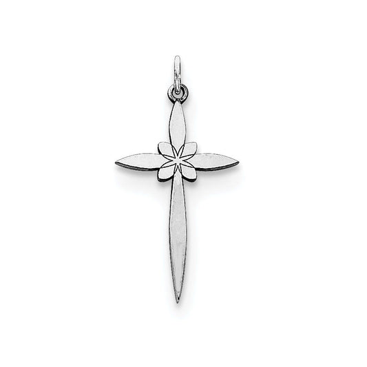 Sterling Silver Laser Designed Cross Pendant