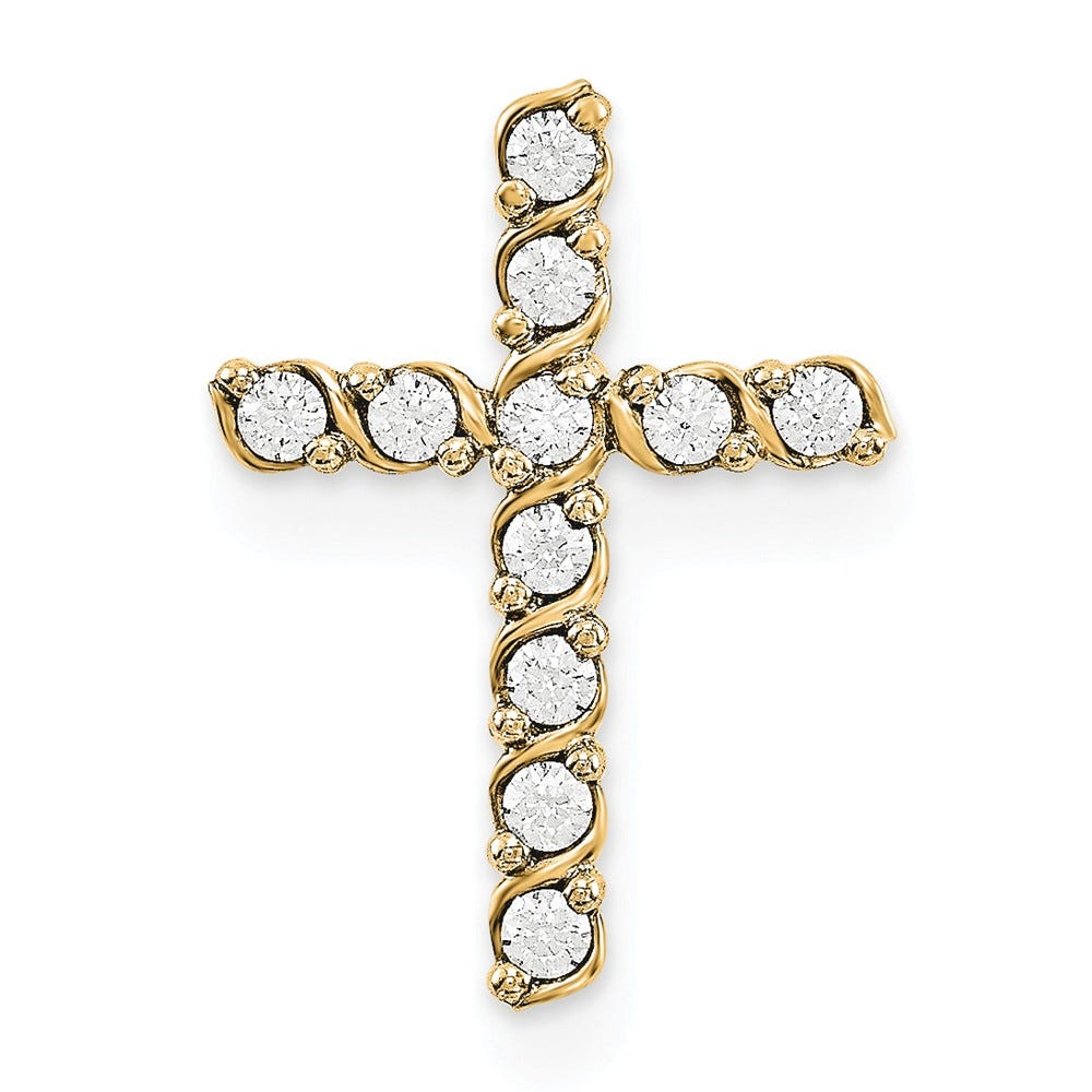 14KY AAA Diamond Chain Slide