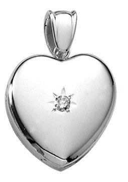 Platinum Heart Premium Weight & Genuine Diamond Locket