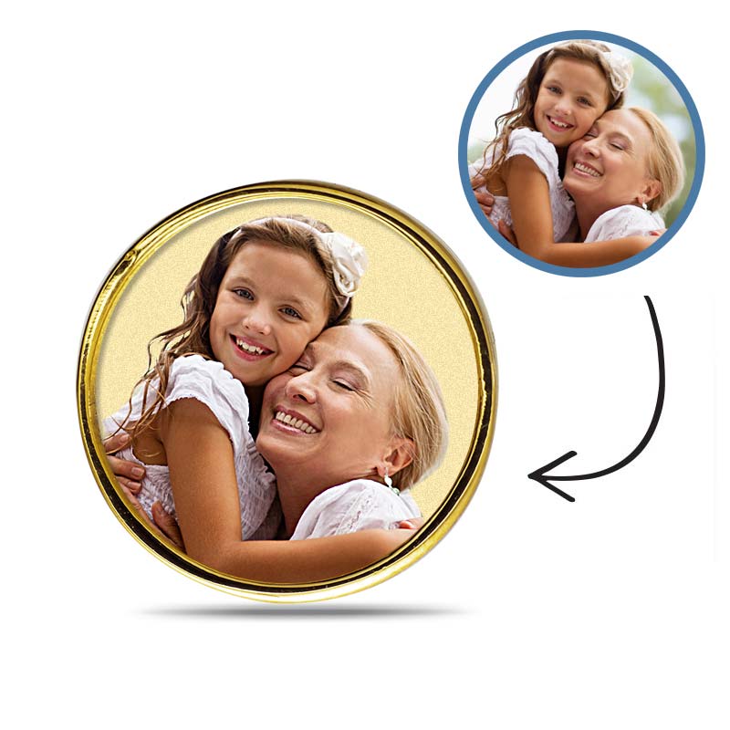 Additional Photo Engraved Round Charm