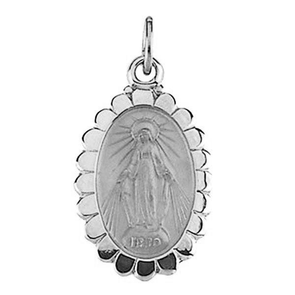 14k Yellow Gold Oval MIRACULOUS MEDAL