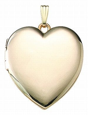 14K Gold Filled Heart Photo Locket - 1-1/4 inch x 1-1/4 inch