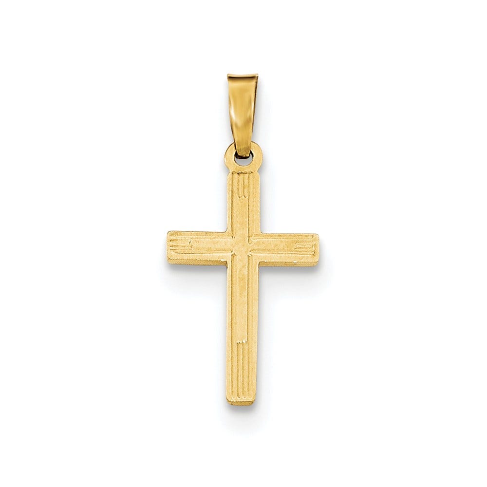14k Polished Cross Latin Pendant