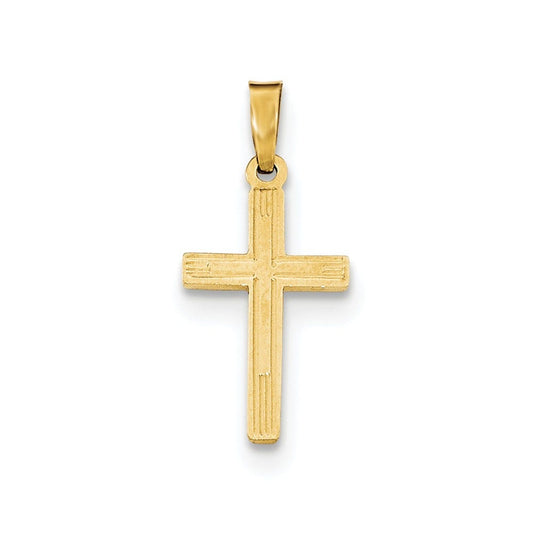 14k Polished Cross Latin Pendant