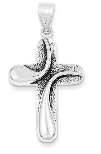Sterling Silver Antiqued Cross Pendant