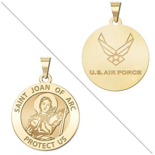 Saint Joan of Arc Doubledside AIR FORCE Religious Medal "EXCLUSIVE"