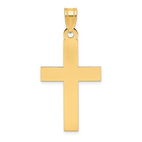14K Polished Cross Charm