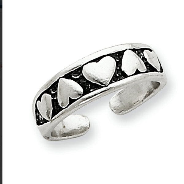 Sterling Silver Antiqued Toe Ring