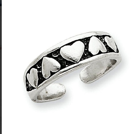Sterling Silver Antiqued Toe Ring