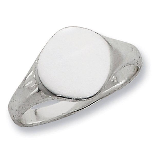 Sterling Silver Women's Round Signet Ring