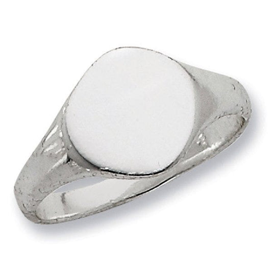 Sterling Silver Women's Round Signet Ring