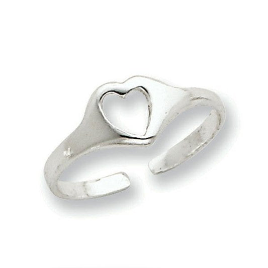 Sterling Silver Heart Toe Ring