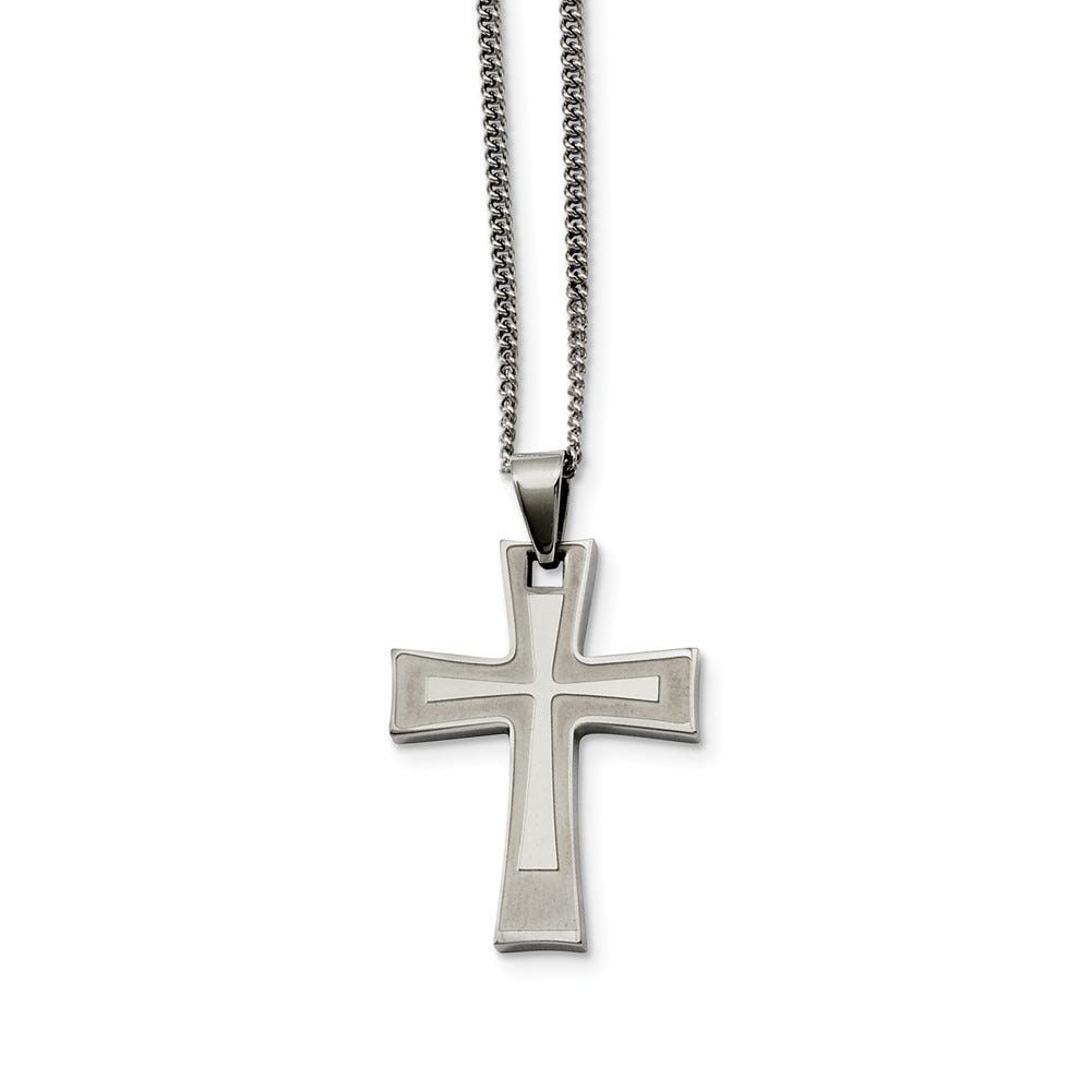 Stainless Steel Cross Pendant Necklace