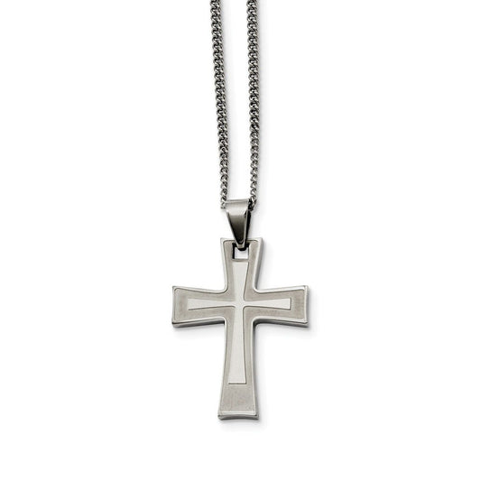 Stainless Steel Cross Pendant Necklace