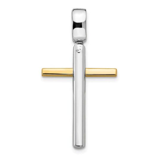 Leslie\'s 14K Two-tone Polished Cross Pendant