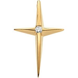 CROSS PENDANT W/DIAMOND