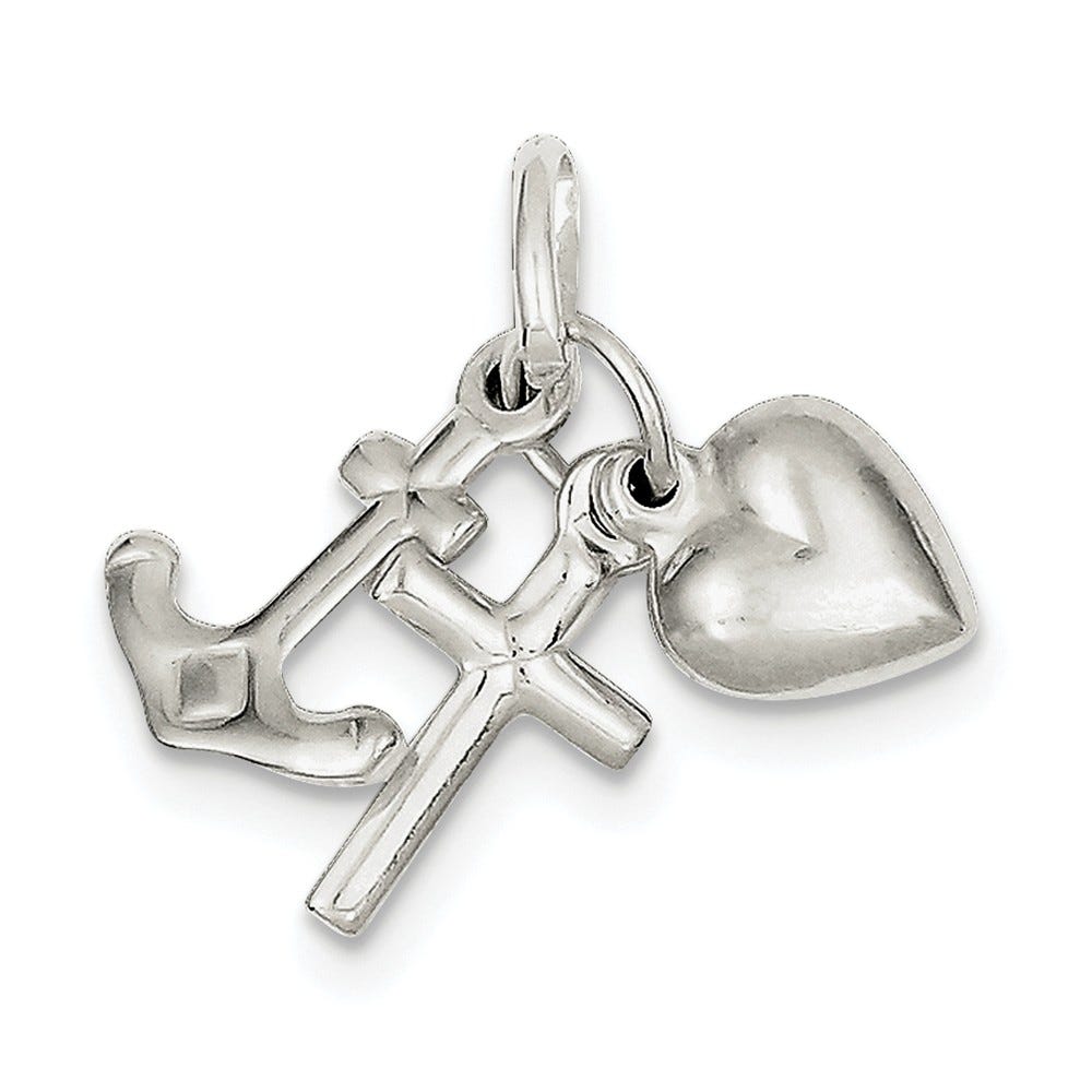 Sterling Silver Faith, Hope & Charity Charm