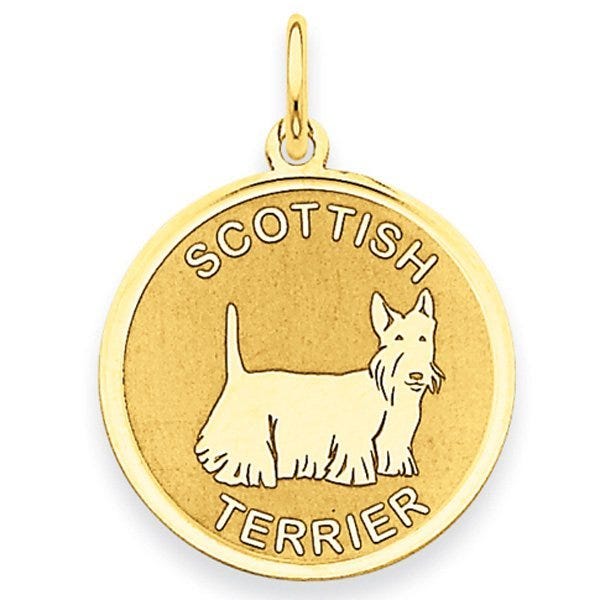 Scottish Terrier Disc Charm or Pendant