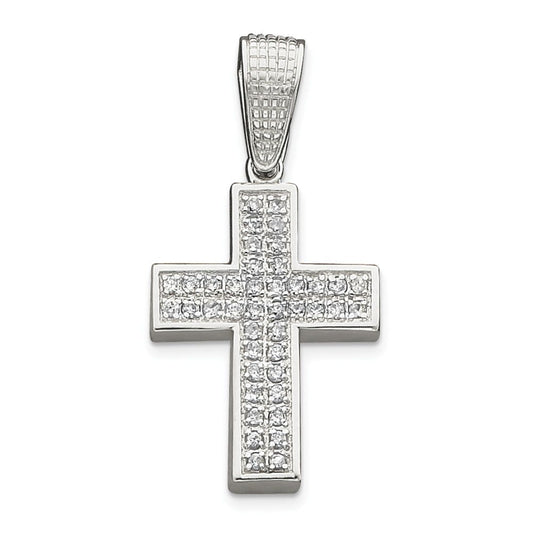 Sterling Silver CZ Cross Pendant