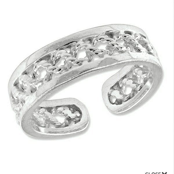 Sterling Silver Solid Toe Ring