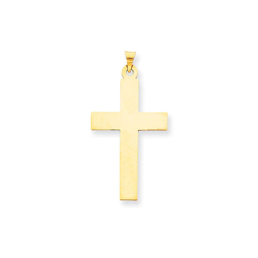 14K Polished Cross Charm