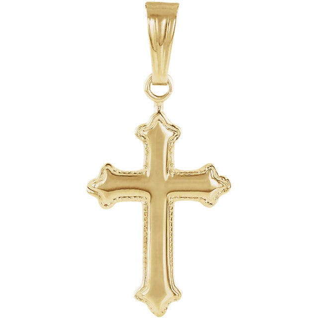 14k Yellow Gold High Polished Children's Cross Pendant