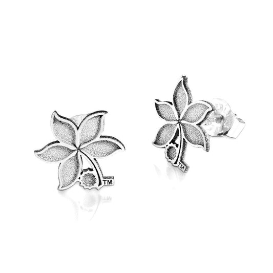 Pair Of Ohio State Logo Leaf Earrings