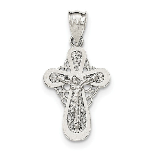 Sterling Silver Polished Small Crucifix Pendant