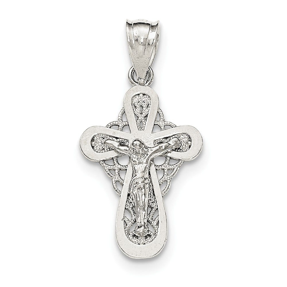 Sterling Silver Polished Small Crucifix Pendant