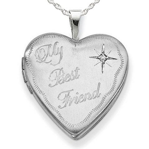 Sterling Silver My Best Friend Photo Locket