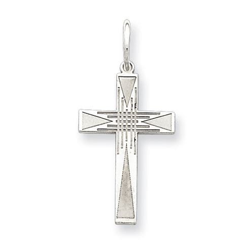Sterling Silver Laser Designed Cross Charm