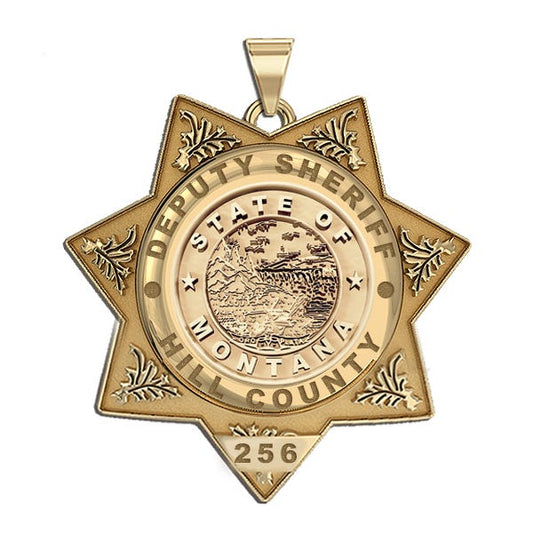 Personalized Montana Sheriff's Police Badge with Your Rank and Number