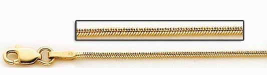 14K Yellow Gold 1.0mm Snake Chain