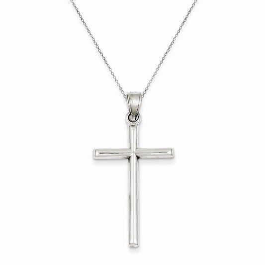 Sterling Silver Rhodium-plated Latin Cross Pendant