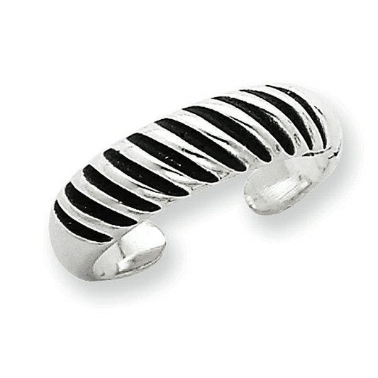 Sterling Silver Antiqued Toe Ring
