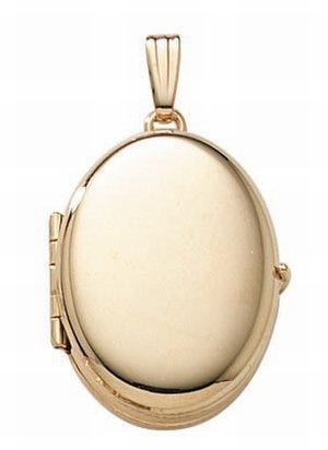 14k Gold Filled Oval 4 Photo Locket