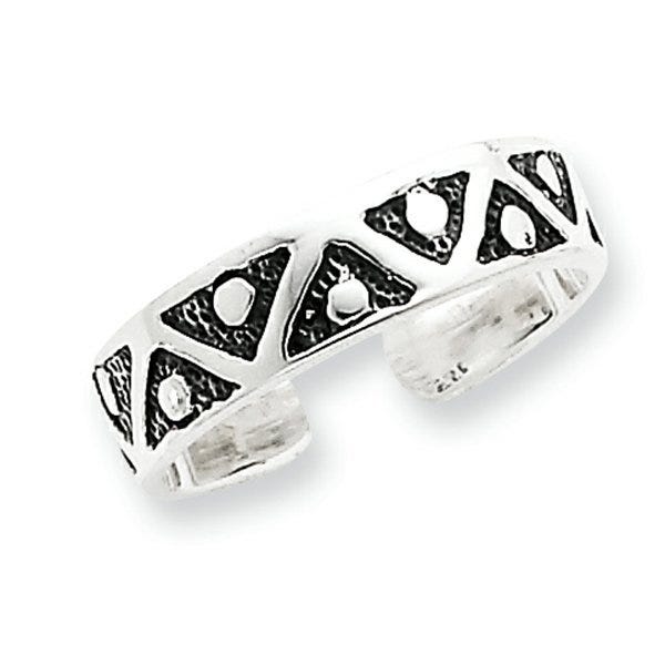 Sterling Silver Polished Antique Toe Ring