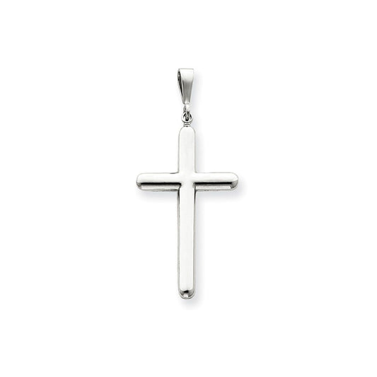 14k White Gold Cross Pendant
