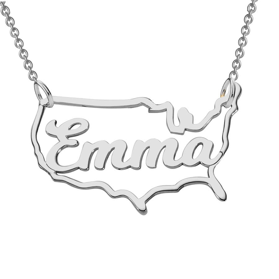 Personalized U.S. Pendant w/ Name