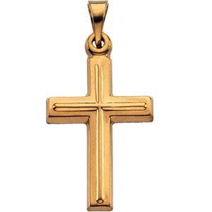 14K Yellow Gold CROSS PENDANT