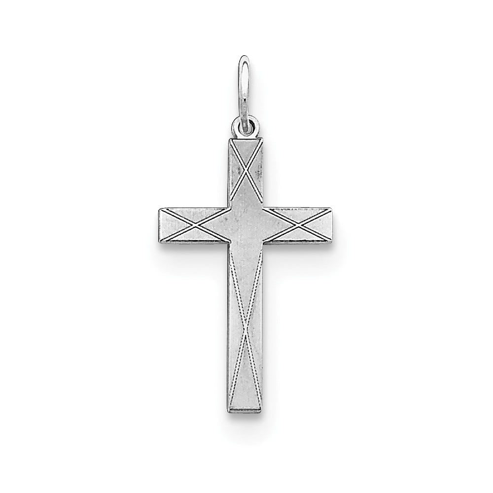 Sterling Silver Laser Designed Cross Pendant