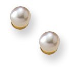 14K Yellow Gold Children's Pearl Earrings
