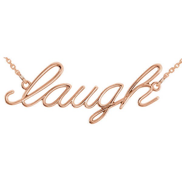 14K Gold "Laugh" necklace