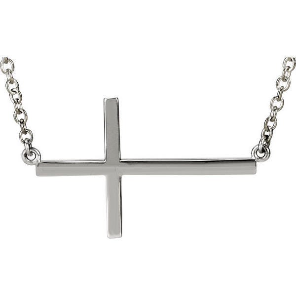 Sideways Cross Necklace