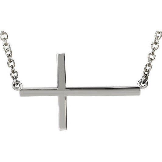 Sideways Cross Necklace