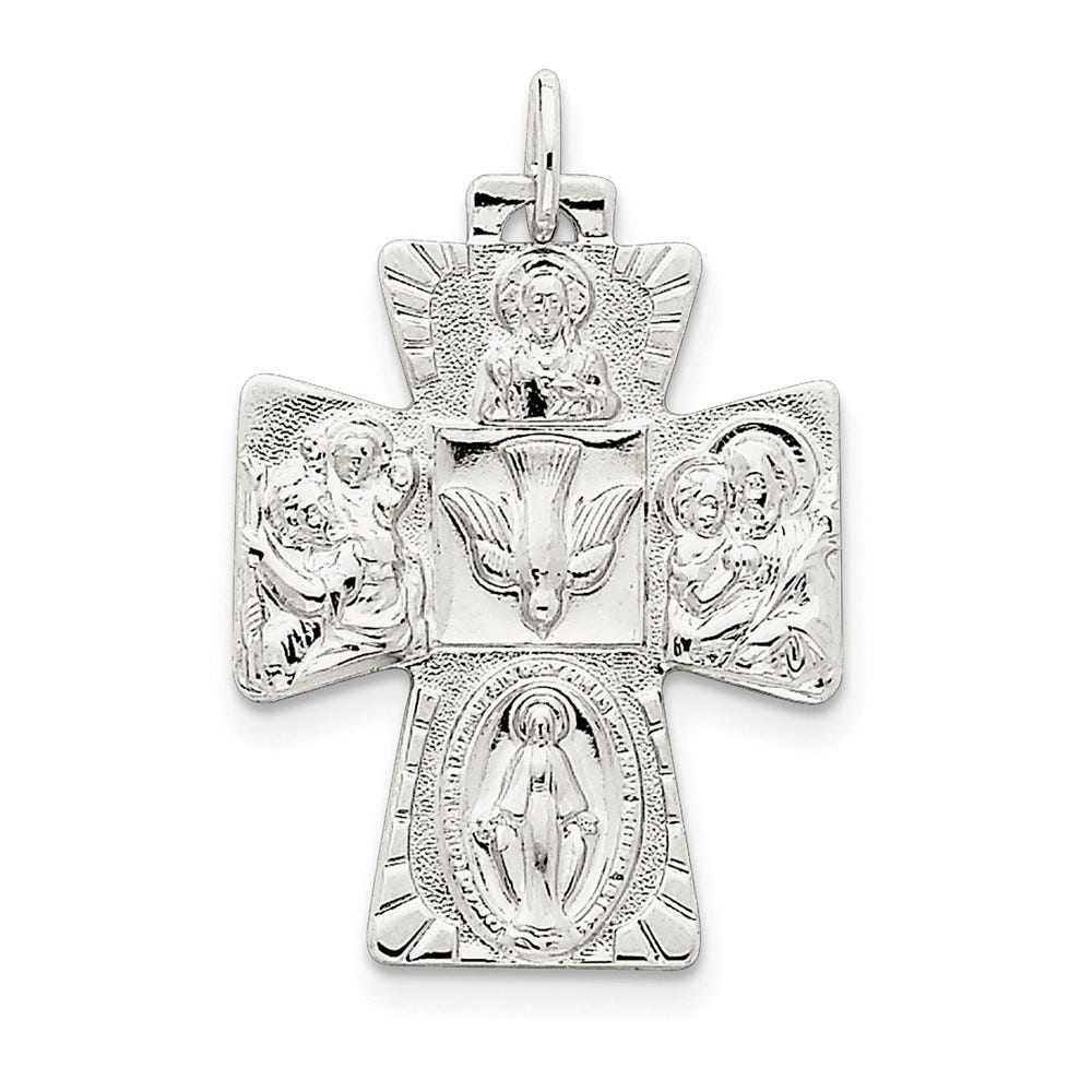 Sterling Silver 4-way Medal