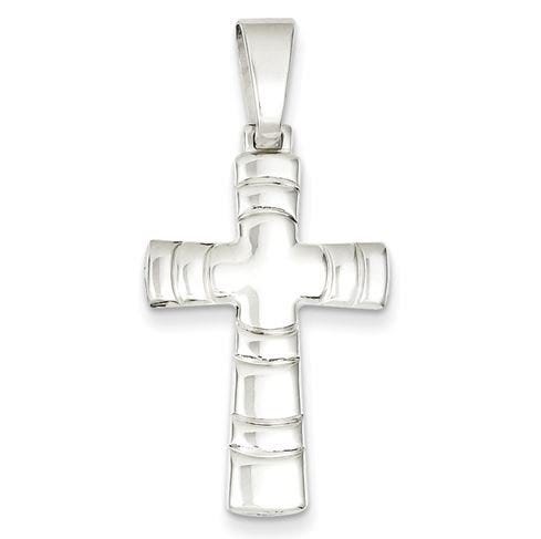 Sterling Silver Polished Cross Pendant