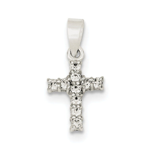 Sterling Silver CZ Cross Pendant