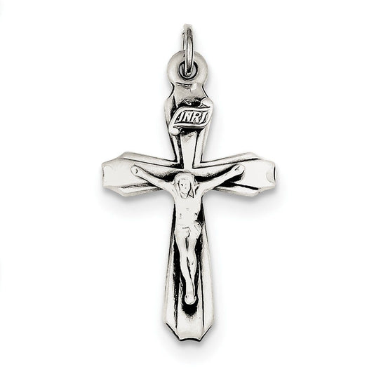 Sterling Silver Antiqued INRI Crucifix Pendant